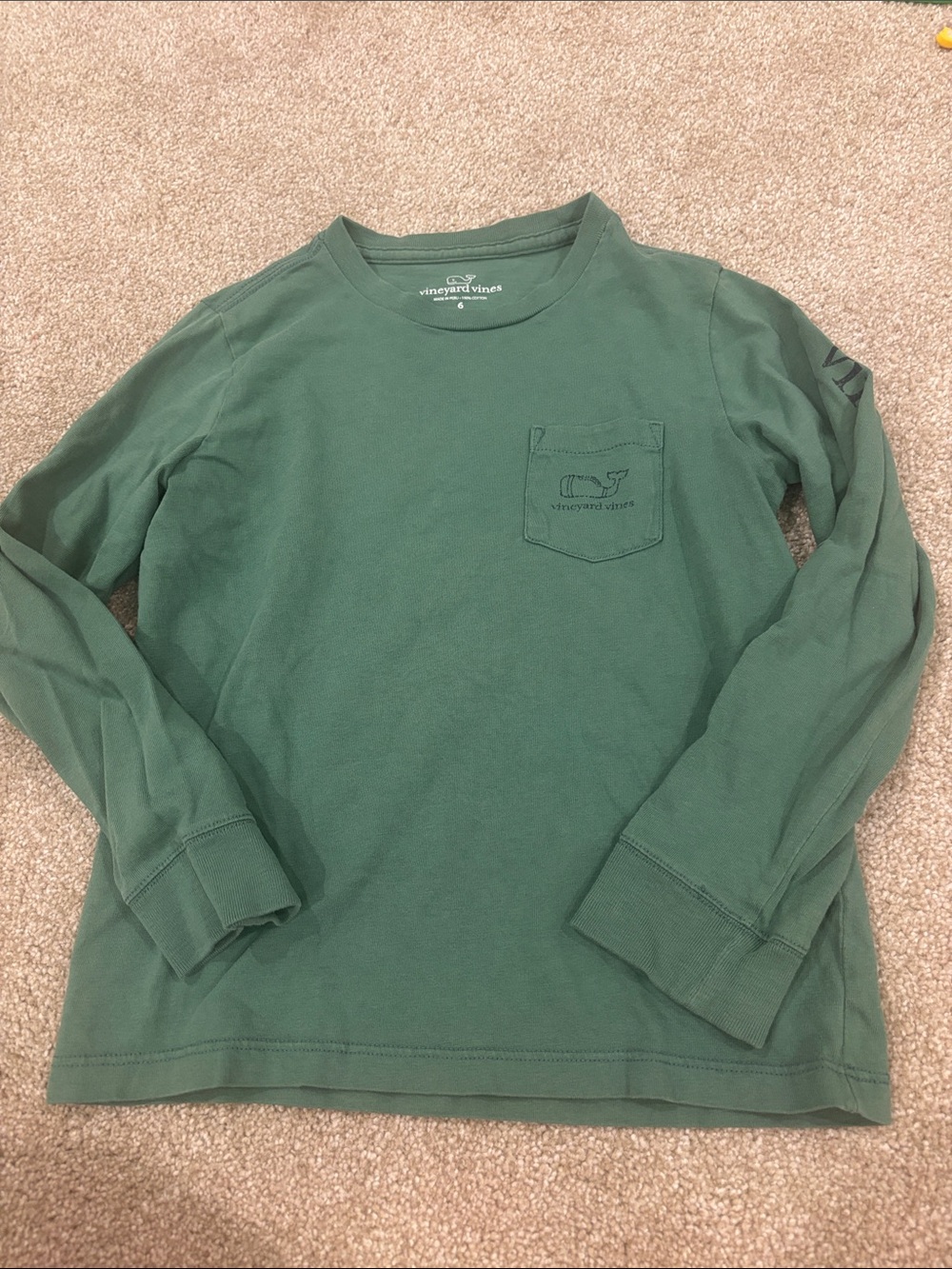 Vineyard Vines Boys' Long-Sleeve Pocket Tee - Forest Green